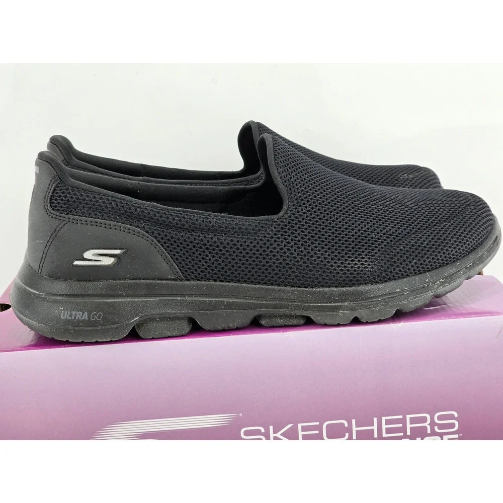 Skechers Go Walk 5 Women Size 11 Black Slip On Walking Shoes 15901W -Good